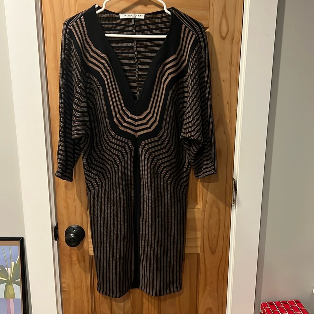 Trina Turk Gallivant Striped Dolman Sleeve Sweater Dress